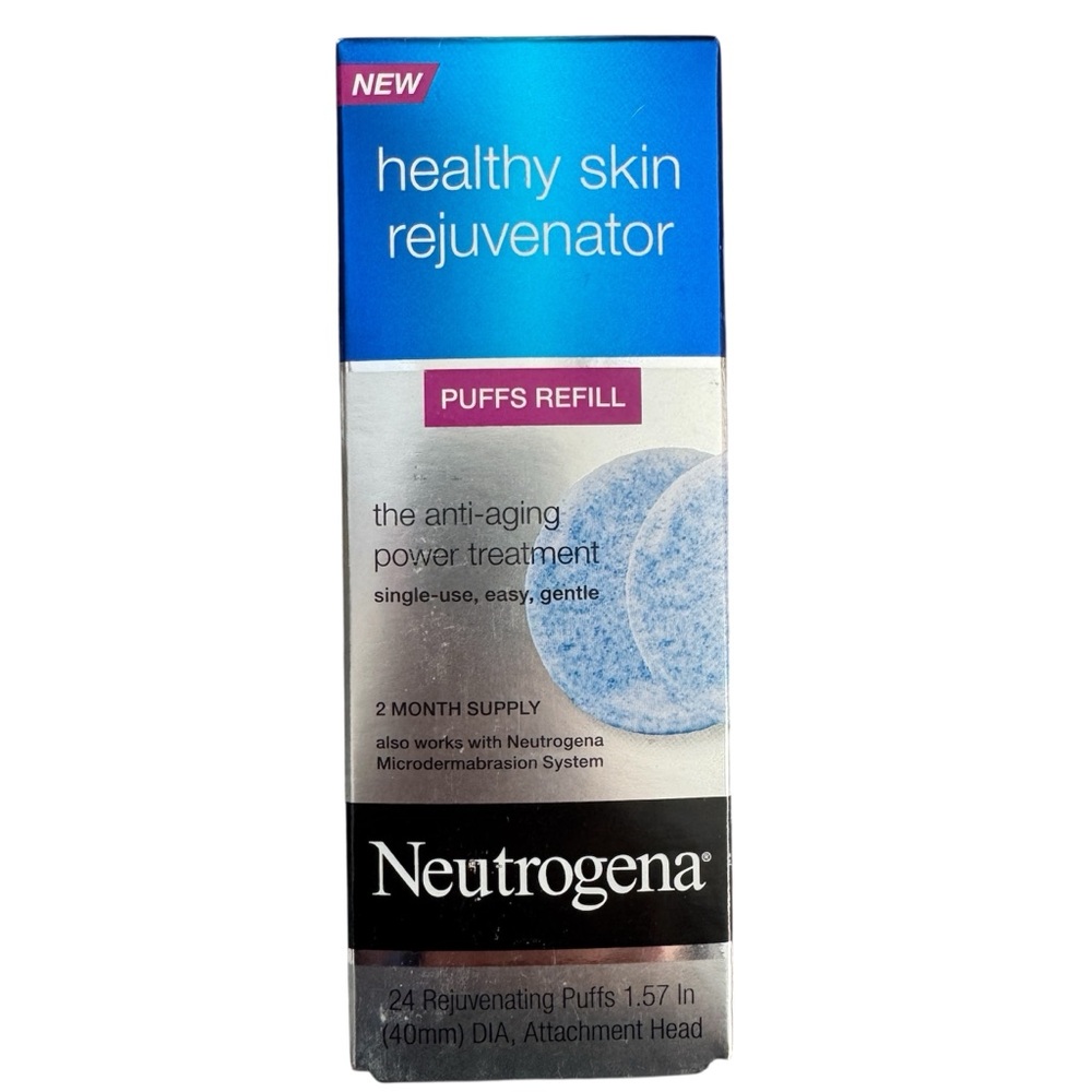 Neutrogena Healthy Skin Rejuvenator Puffs Refill, 24 Puffs + Attachment Head